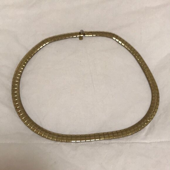 Collar yellow gold tone chain choker necklace - Picture 1 of 5